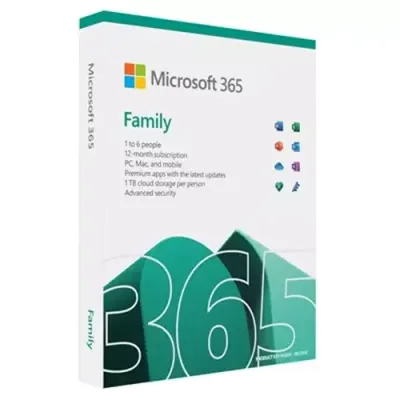 Microsoft Office 365 Family Office suite 1 license(s) 1 year(s) Subscription Download Windows 10 Windows 11