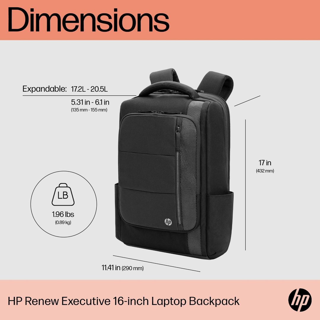 HP Renew Executive 16-inch Laptop Backpack - Image 1
