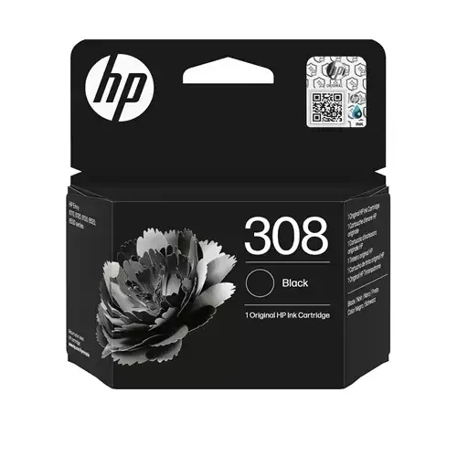 HP 308 Black Original Ink Cartridge - Image 1