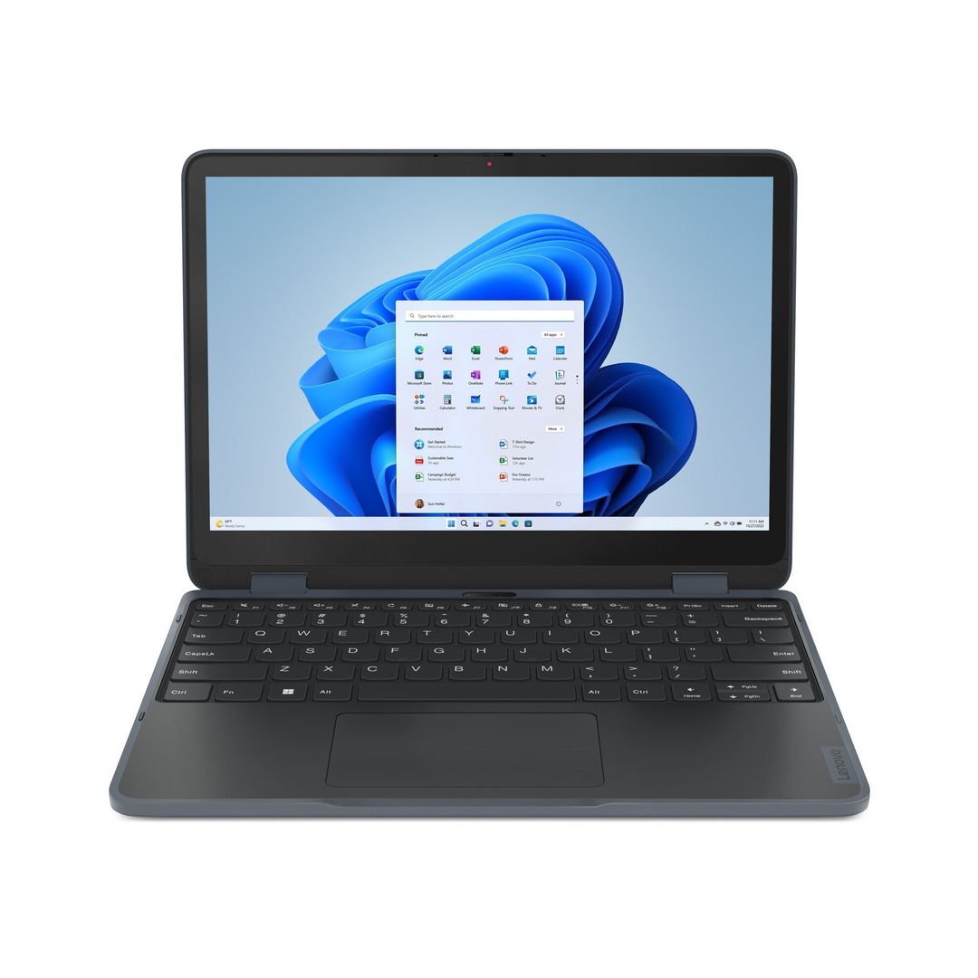 Lenovo 500w Yoga Gen 4 Intel N N100 Hybrid (2-in-1) 31 cm (12.2") Touchscreen WUXGA 8 GB LPDDR5-SDRAM 128 GB SSD Wi-Fi 6 (802.11ax) Windows 11 Pro UK English Grey - Image 1