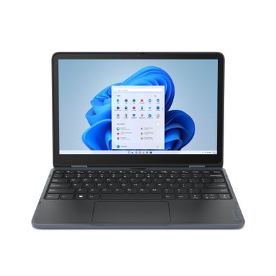 Lenovo 300w Yoga Gen 4 Intel N N100 Hybrid (2-in-1) 29.5 cm (11.6") Touchscreen HD 8 GB LPDDR5-SDRAM 128 GB SSD Wi-Fi 6 (802.11ax) Windows 11 Pro UK English Grey