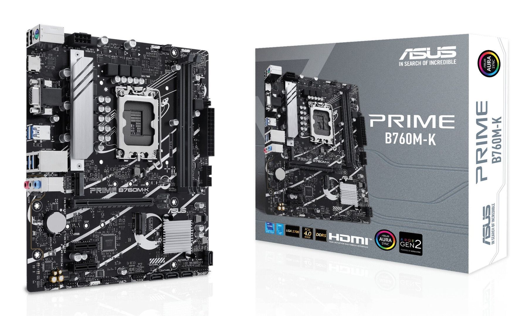 ASUS PRIME B760M-K Intel LGA 1700 Intel Celeron Intel Pentium Gold Intel Core i3 Intel Core i5 Intel Core... LGA 1700 DDR5-SDRAM 96 GB - Image 1