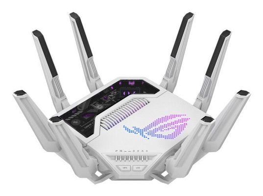 ASUS ROG Rapture GT-BE19000AI wireless router 10 Gigabit Ethernet Tri-band (2.4 GHz / 5 GHz / 6 GHz) White - Thumbnail 2