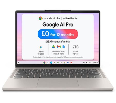 Lenovo Chrome 14M9610 MediaTek Laptop 35.6 cm (14") WUXGA 12 GB LPDDR5x-SDRAM 128 GB UFS Wi-Fi 7 (802.11be) ChromeOS English Grey
