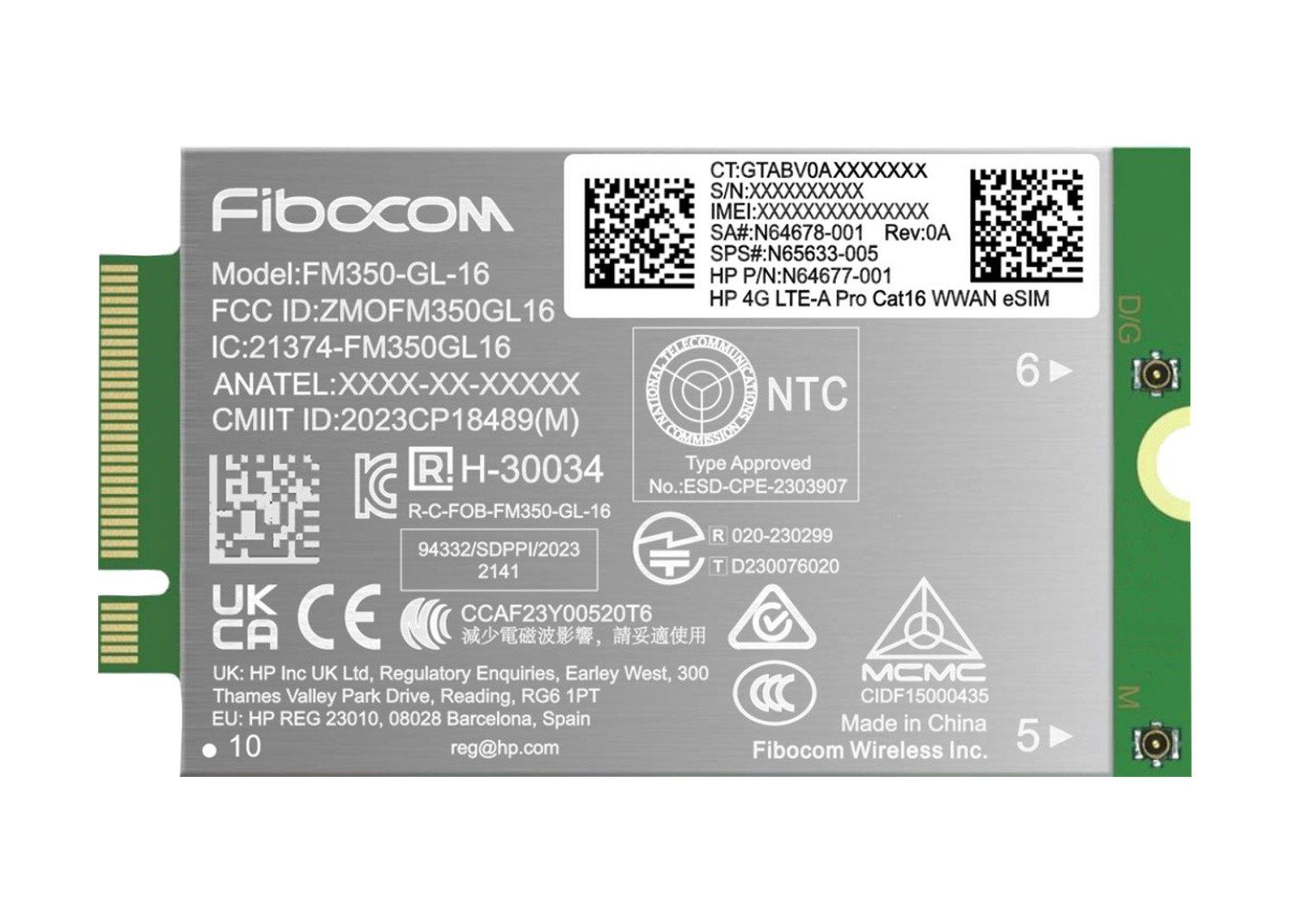HP 4G LTE-A Pro Cat16 WWAN interface cards/adapter - Image 1