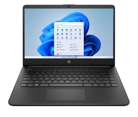 HP 14s-dq3001na Intel® Celeron® N4500 14" HD Laptop, 4GB RAM, 64GB Storage, Windows 11 Home - Black