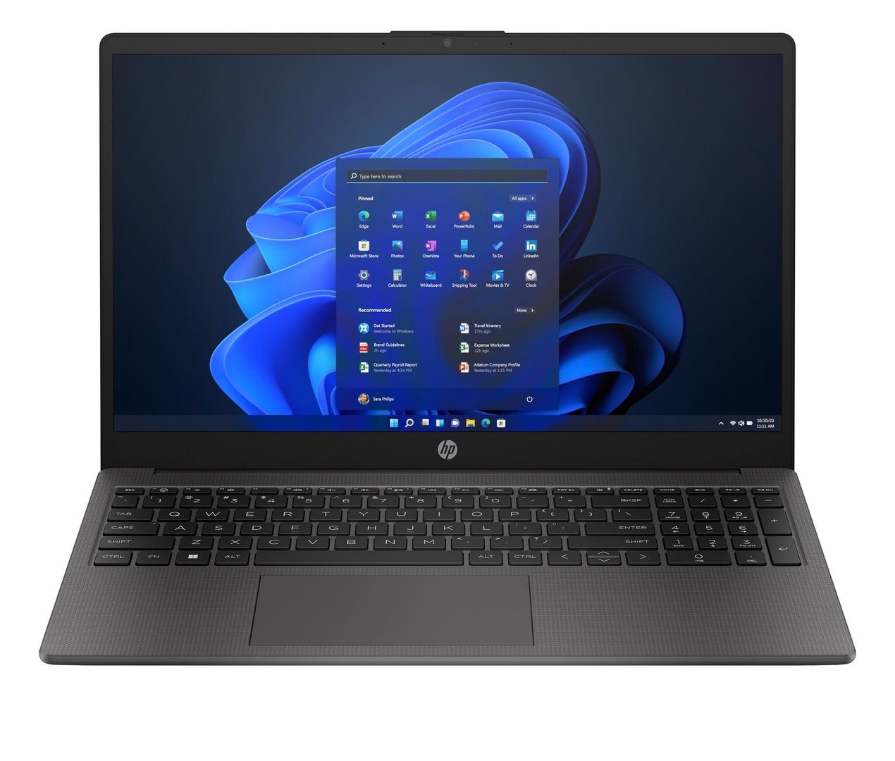 HP 255 G10 AMD Ryzen™ 3 7330U 15.6" Full HD Laptop, 8GB RAM, 256GB SSD, Windows 11 Home - Black (B39RBAT) - Image 1