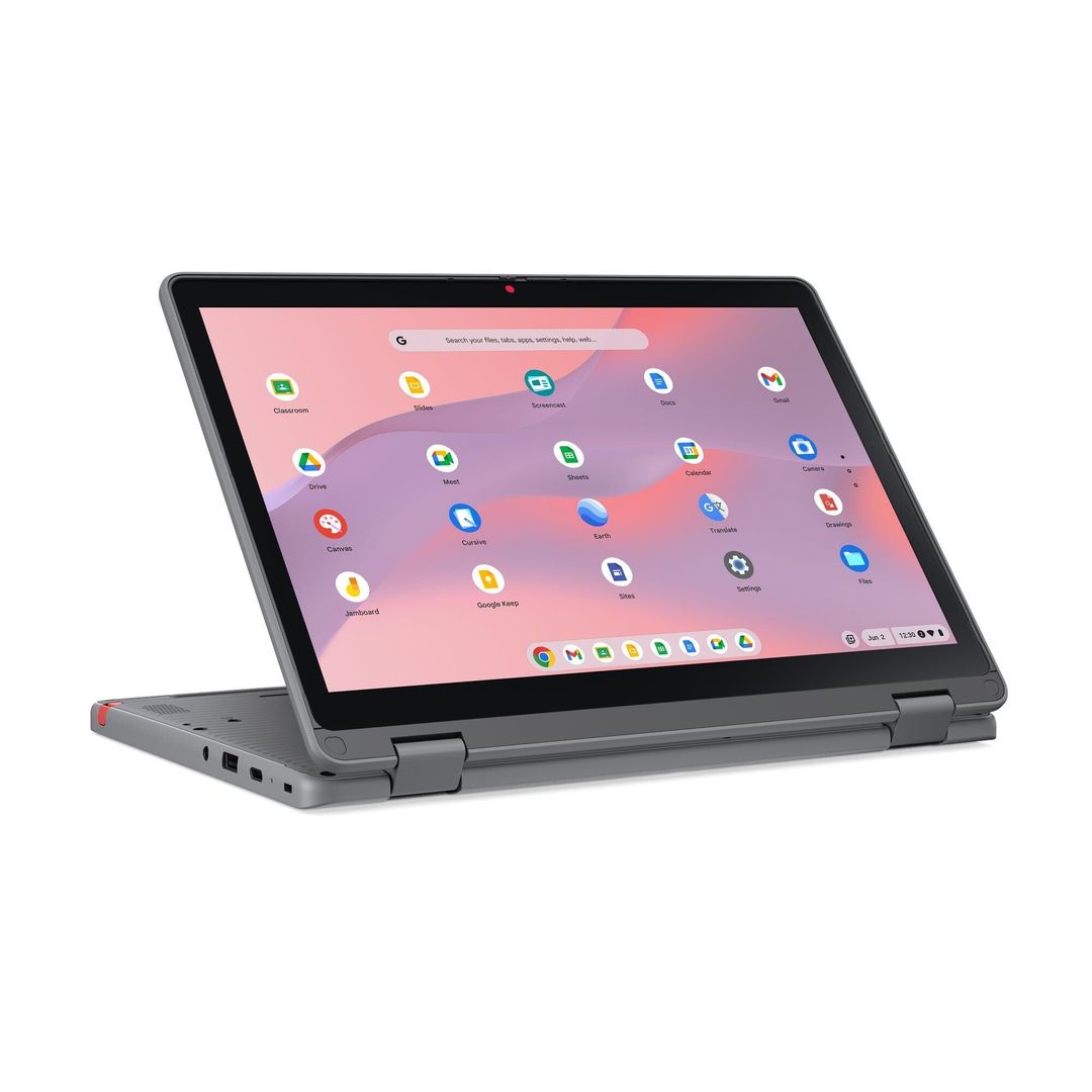 Lenovo Chrome 500e 2in1 G5 M89 MediaTek Kompanio 540 Chromebook 29.5 cm (11.6") Touchscreen HD 8 GB LPDDR5x-SDRAM 64 GB UFS Wi-Fi 7 (802.11be) ChromeOS English Grey - Image 1