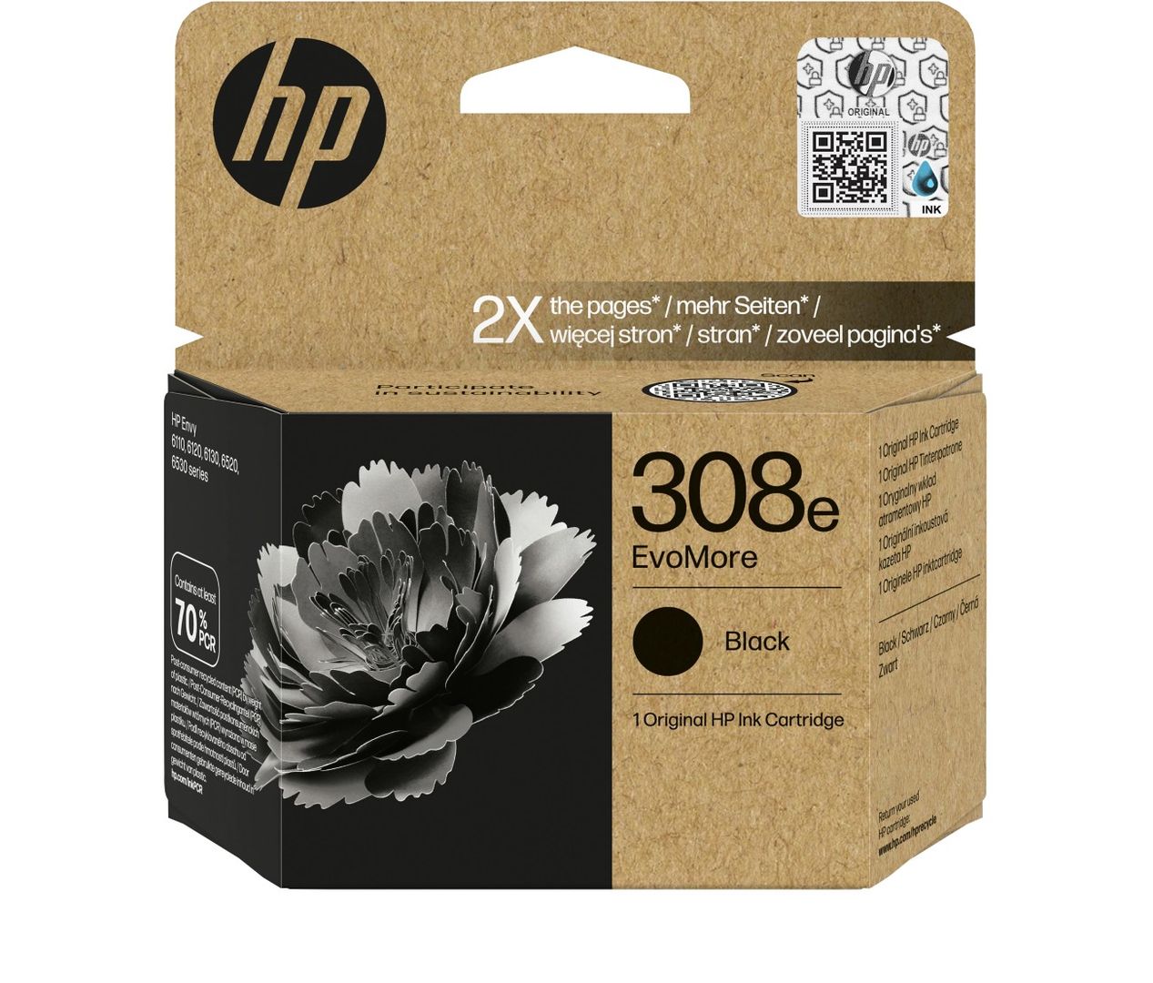 HP 308E EVOMORE BLACK ORIGINAL - Image 1