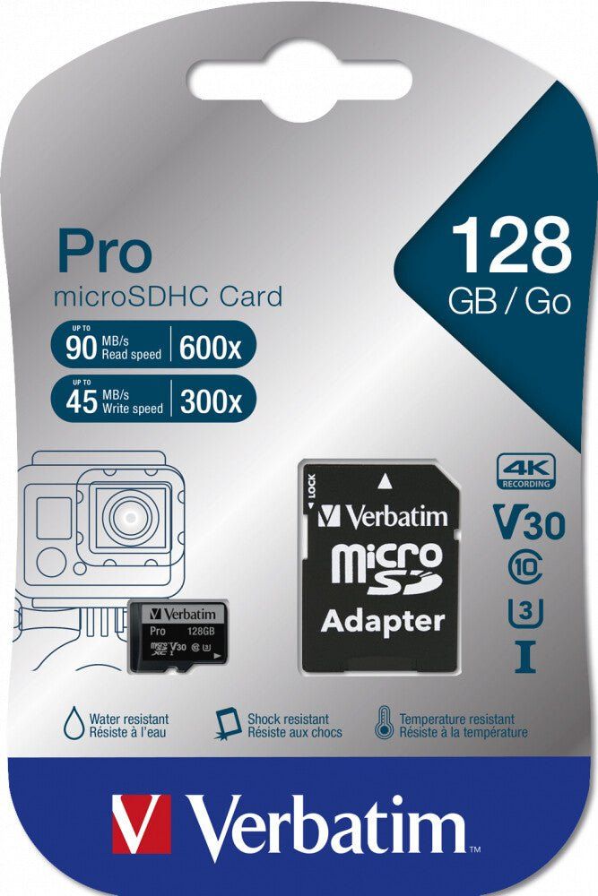 VERBATIM Pro High Performance Class 10 microSDXC Memory Card - 128 GB - Image 1