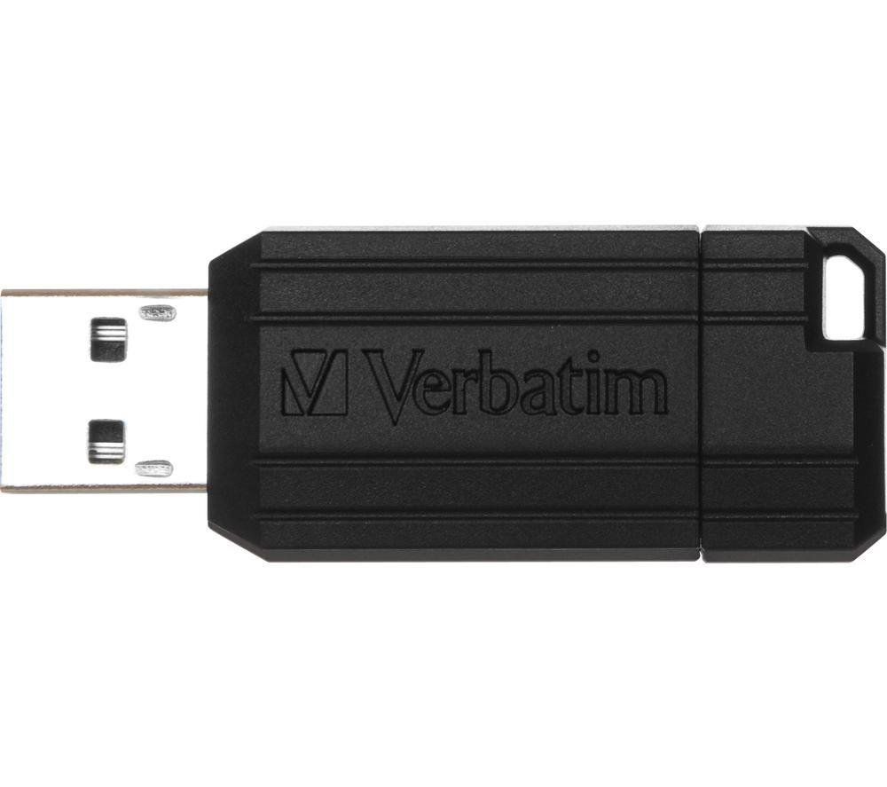 VERBATIM PinStripe USB 2.0 Memory Stick - 16 GB, Black, Black - Image 1