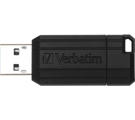 VERBATIM PinStripe USB 2.0 Memory Stick - 16 GB, Black, Black