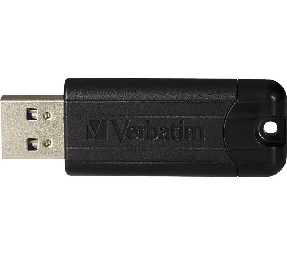 VERBATIM PinStripe USB 3.0 Memory Stick - 32 GB, Black, Black - Image 1