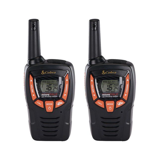 COBRA AM655 Walkie Talkie - Twin Pack, Black & Orange, Black,Orange - Image 1