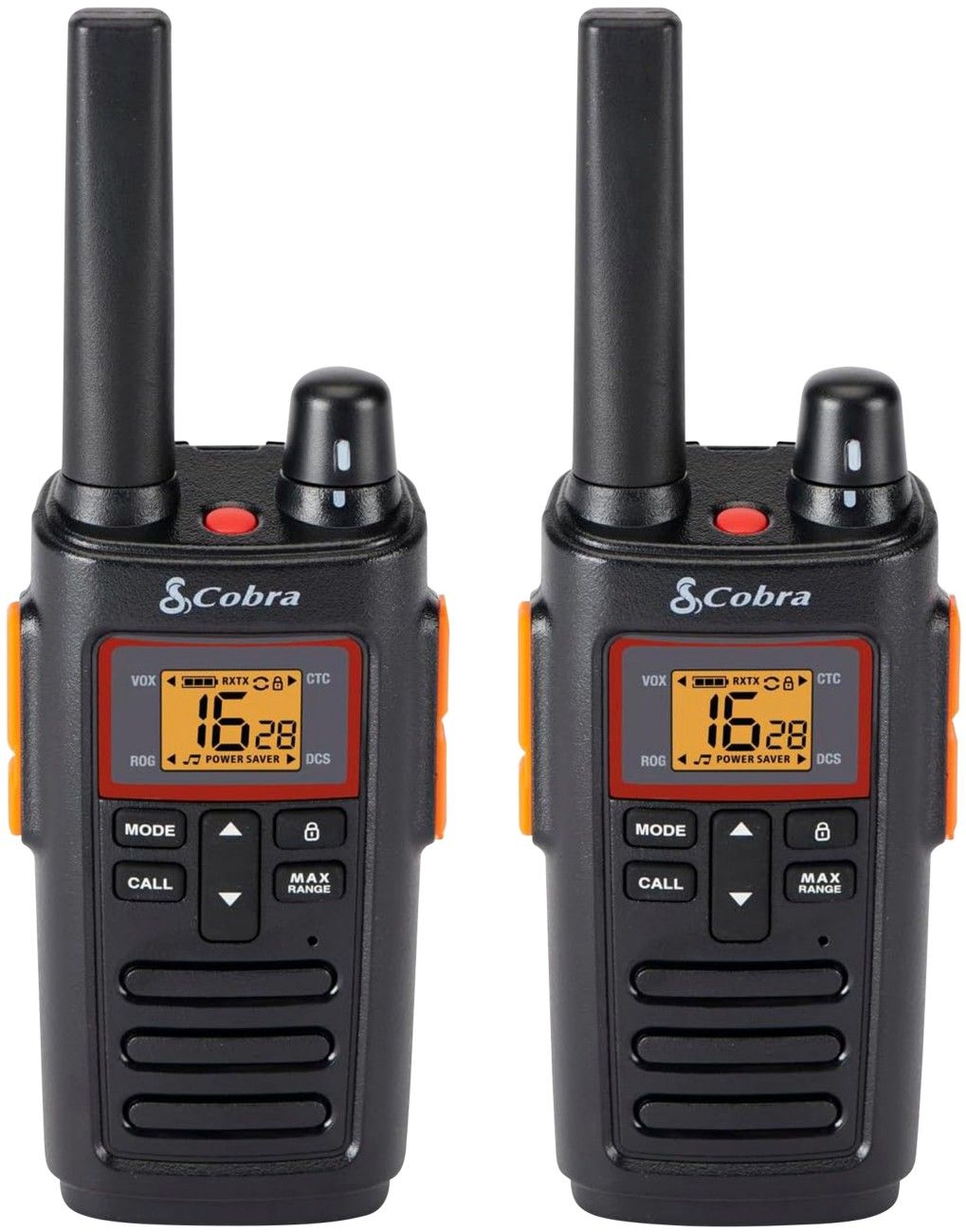 Cobra RX380 Walkie Talkies - Black & Orange, Black,Orange - Image 1