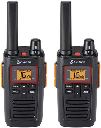 Cobra RX380 Walkie Talkies - Black & Orange, Black,Orange