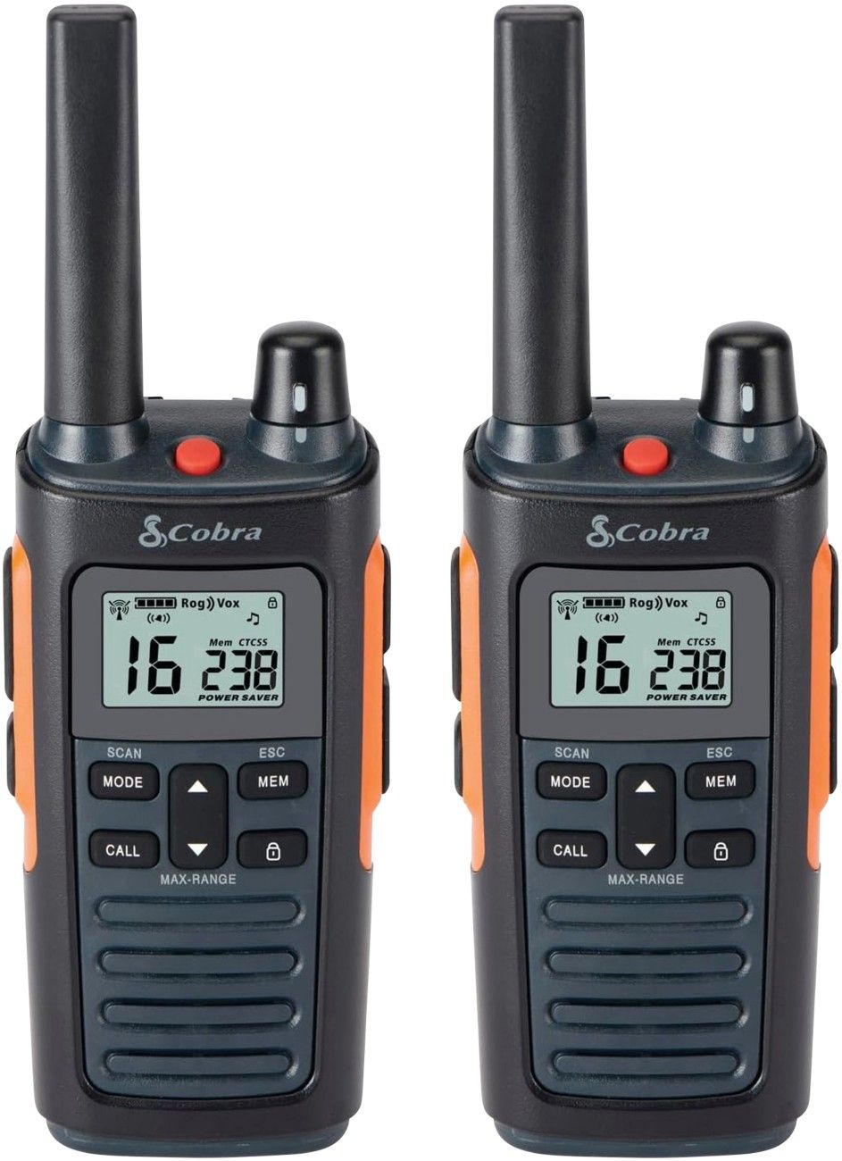 Cobra RX680 Walkie Talkies - Black & Orange, Black,Orange - Image 1