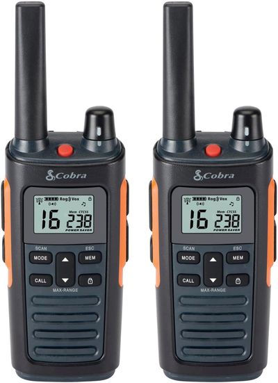Cobra RX680 Walkie Talkies - Black & Orange, Black,Orange