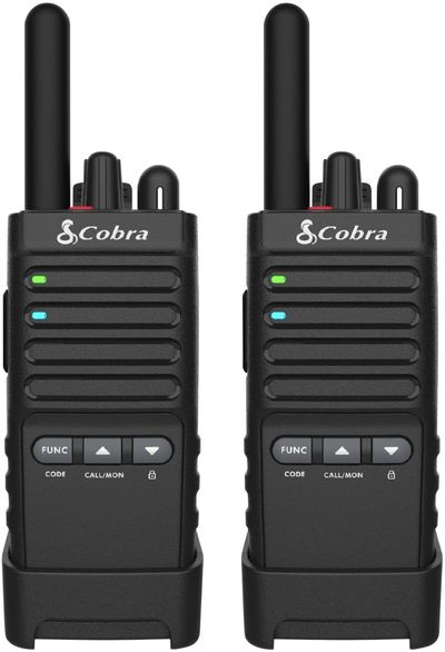 Cobra PX650 Walkie Talkies - Black, Twin Pack, Black