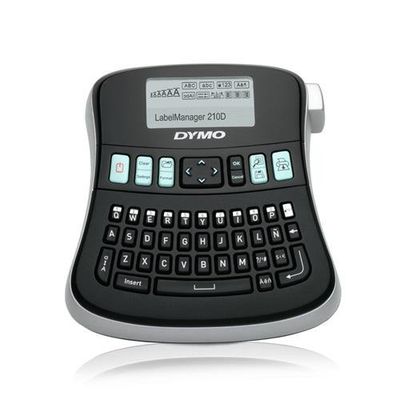 DYMO LabelManager 210D+ Handheld Label Maker Kit | QWERTY Keyboard | with 12mm Black on White D1 Labels & Carrying Case