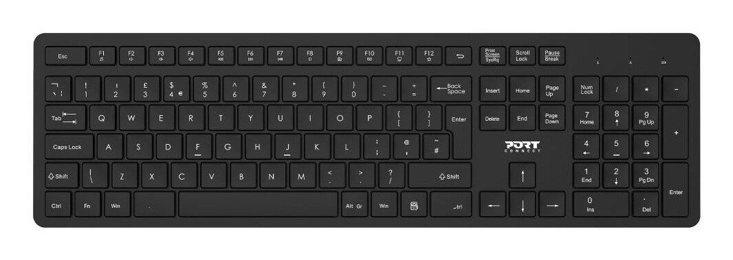 Port Designs 900904-UK keyboard Mouse included Office QWERTY UK English Black - Image 1