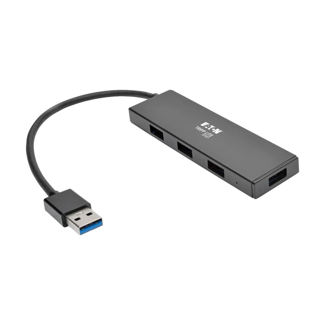 Tripp Lite U360-004-SLIM 4-Port Ultra-Slim Portable USB 3.x (5Gbps) Hub - Image 1