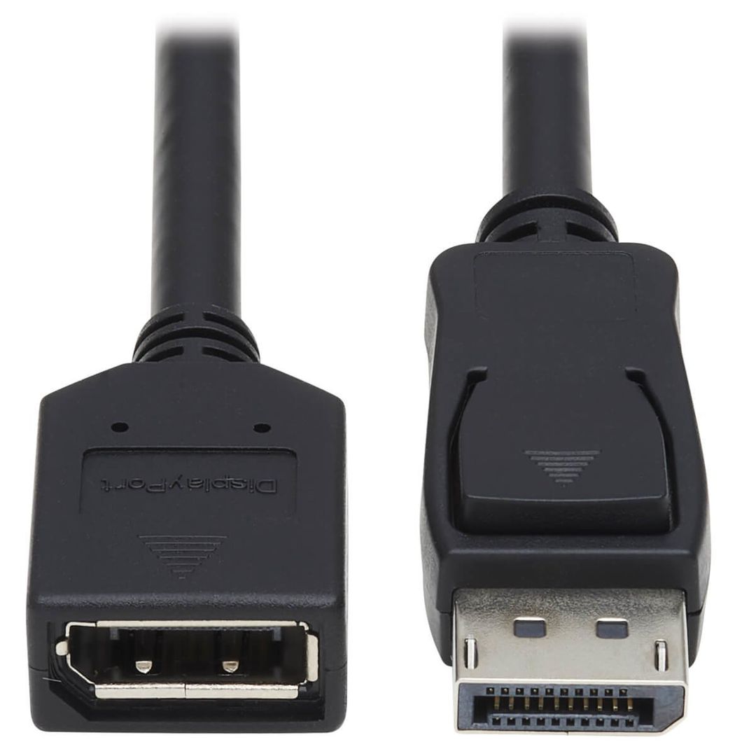 Tripp Lite P579-015 DisplayPort Extension Cable with Latch, 4K @ 60 Hz, HDCP 2.2 (M/F), 15 ft. (4.57 m) - Image 1