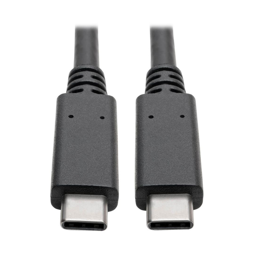 Tripp Lite U420-003-G2-5A USB-C Cable (M/M) - USB 3.2, Gen 2 (10 Gbps), 5A (100W) Rating, Thunderbolt 3 Compatible, 3 ft. (0.91 m) - Image 1
