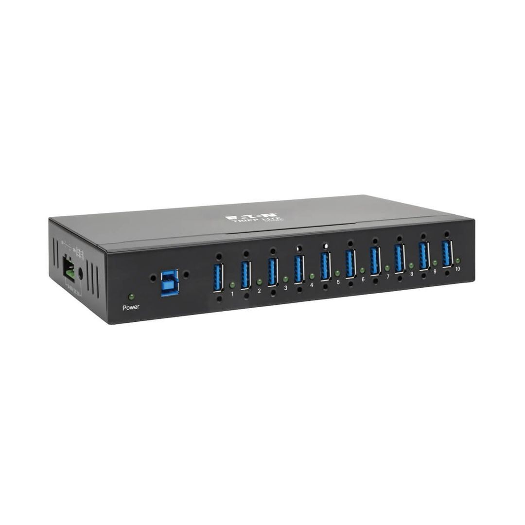 Tripp Lite U360-010-IND 10-Port Industrial-Grade USB 3.x (5Gbps) Hub - 20 kV ESD Immunity, Metal Housing, Mountable - Image 1
