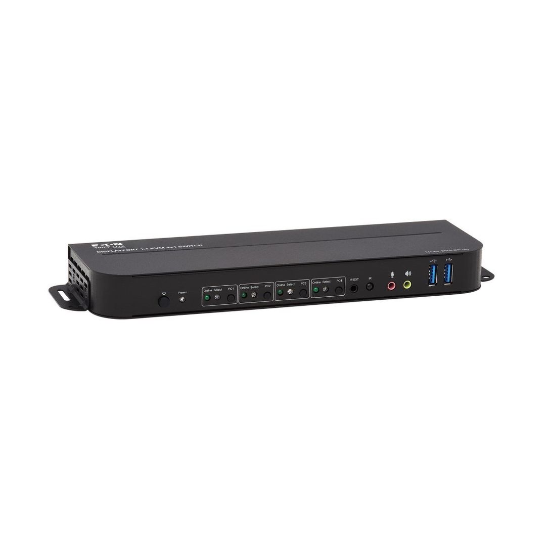 Tripp Lite B005-DPUA4 4-Port DisplayPort/USB KVM Switch - 4K 60 Hz, HDR, HDCP 2.2, IR, DP 1.4, USB Sharing - Image 1