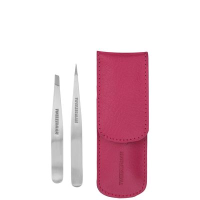 Tweezerman Petite Tweeze Set with Pink Case