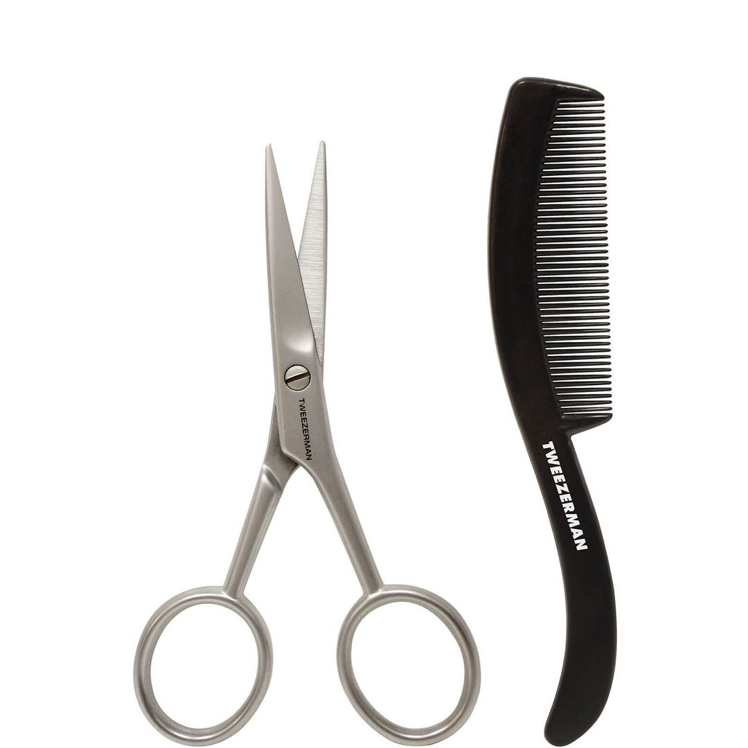Tweezerman Moustache Scissors & Comb - Image 1
