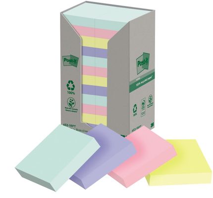 Post-It 653-1RPT self-adhesive label Blue Green Grey 24 pc(s)