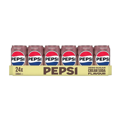 Pepsi Cream Soda Flavour Zero Sugar 24 x 330ml