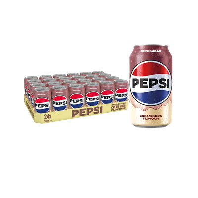 Pepsi Cream Soda Flavour Zero Sugar 24 x 330ml - Thumbnail 2