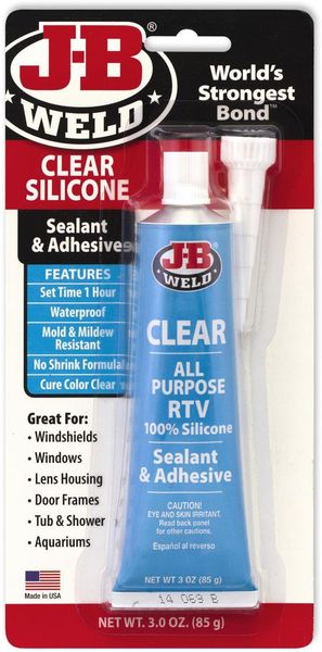 J-B Weld Silicone Sealant & Adhesive Clear 85G 31310UK