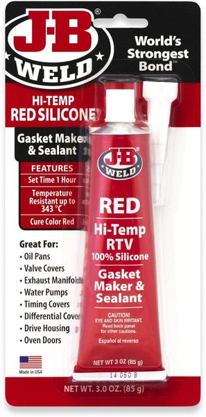 J-B Weld Hi-Temp Silicone Gasket Maker & Sealant Red 85G 31314UK