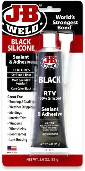 J-B Weld Silicone Sealant & Adhesive Black 85G 31319UK