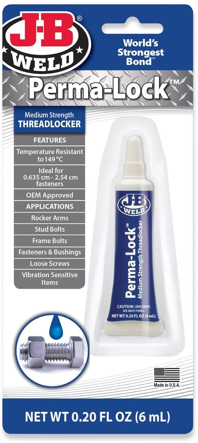 J-B Weld Perma-Lock Blue Medium Strength Threadlocker 6Ml 24206UK - Image 1