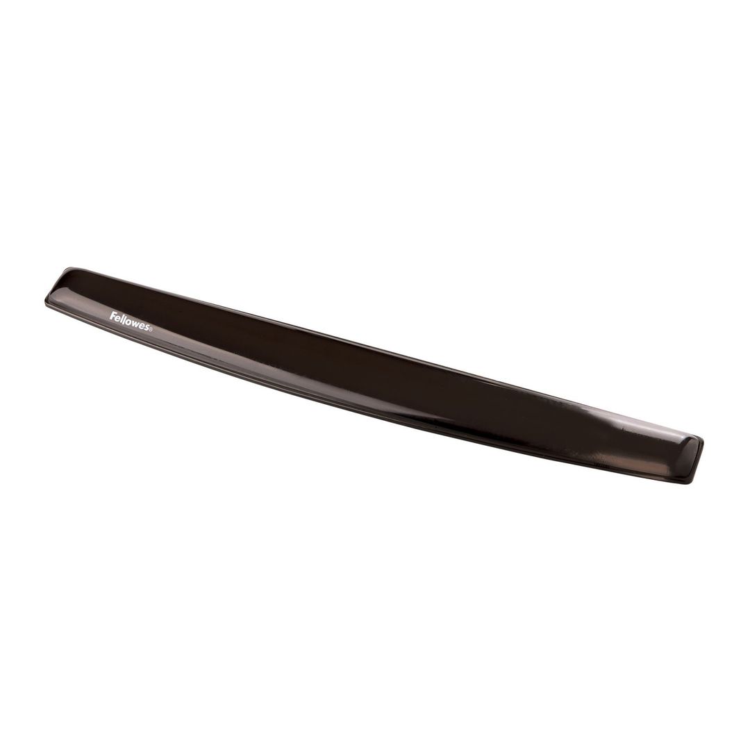 Fellowes Keyboard Wrist Rest - Crystals Gel Wrist Rest with Non Skid Rubber Base - Ergonomic Wrist Support for Computer, Laptop, Home Office Use - Black - Image 1