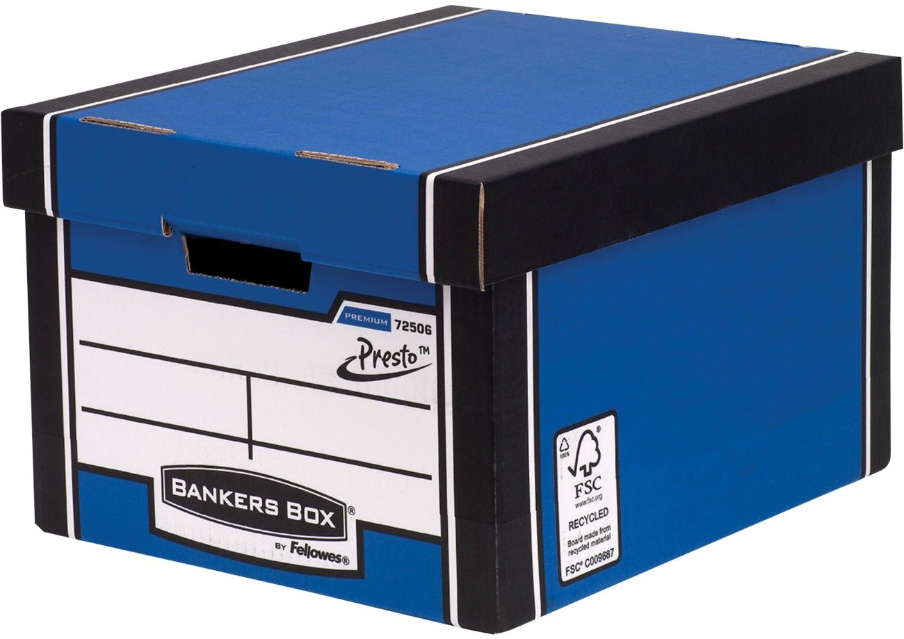 Bankers Box Premium Classic Storage Box Blue (Pack of 5) 7250617 - Image 1