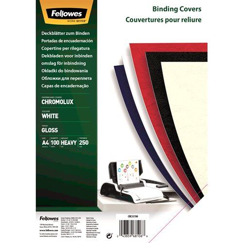 Fellowes 5378006 binding cover A4 White 100 pc(s) - Image 1