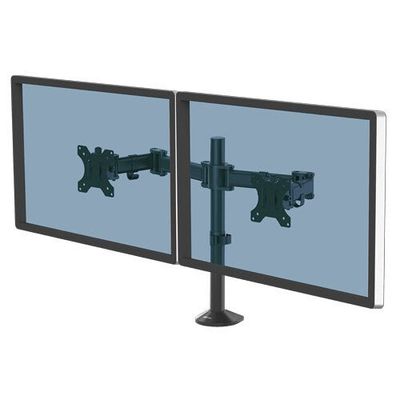 FELLOWES Reflex Dual Arm Tilt & Swivel 27" Monitor Desk Mount