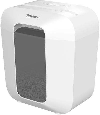 Fellowes LX Series Paper Shredder LX25 6 Sheet Cross Cut Shredder with 11.5 Litre Bin High Security P4 White