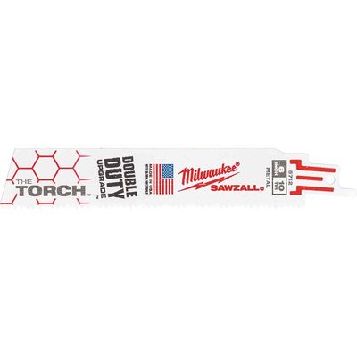 Milwaukee Heavy Duty TORCH Demolition Reciprocating Sabre Saw Blades 150mm Pack of 25