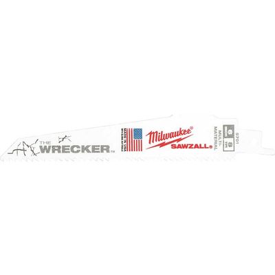 Milwaukee Extra Heavy Duty WRECKER Demolition Reciprocating Sabre Saw Blades 150mm Pack of 5