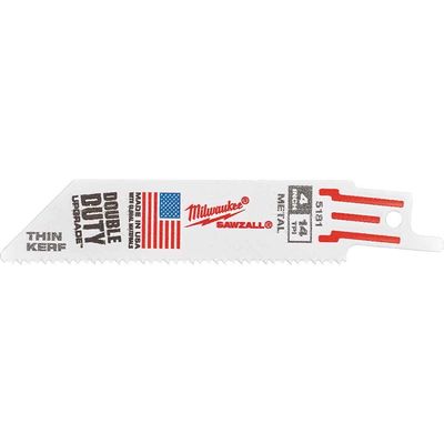 Milwaukee Heavy Duty Demolition Reciprocating Sabre Saw Blades 100mm Pack of 5
