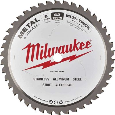 Milwaukee Endurance Metal Steel Cutting Circular Saw Blade 203mm 42T 15.8mm