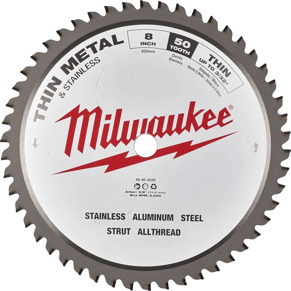 Milwaukee Endurance Metal Steel Cutting Circular Saw Blade 203mm 50T 15.8mm - Image 1