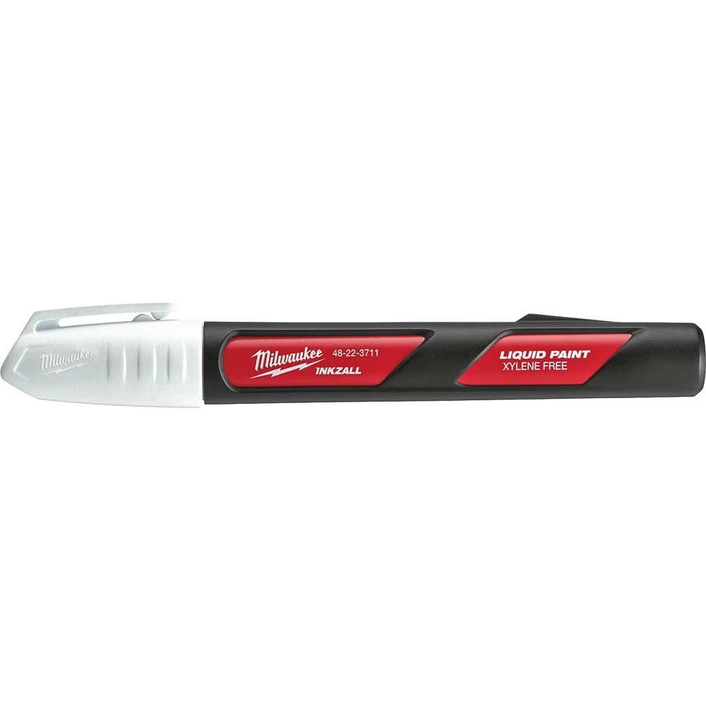 Milwaukee Inkzall Liquid Paint Marker White - Image 1